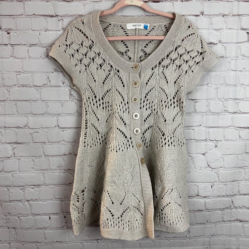 Sparrow Anthropologie Oatmeal Cardigan Womens Size L